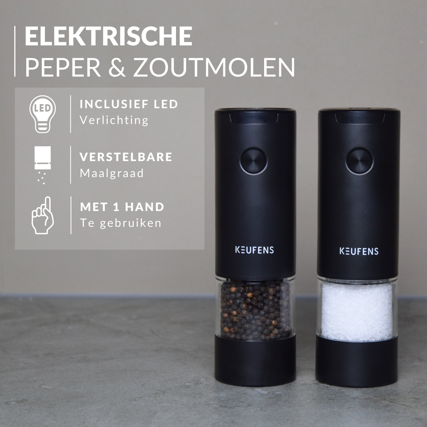 Elektrische Peper & Zoutmolen